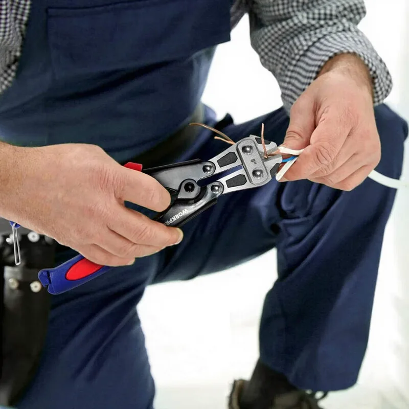 Mini-Bolzenschneider 8-Zoll 210 mm Chrom-Vanadium Drahtseilschneider van Workpro – productafbeelding