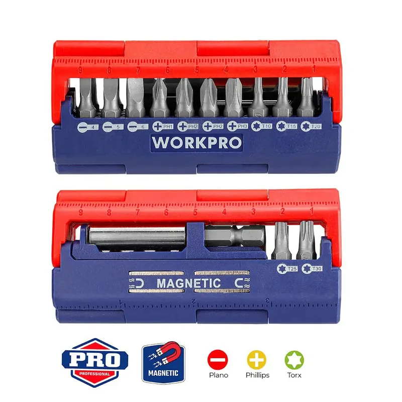 Schraubendreher-bitsatz 13 Stücke van Workpro – productafbeelding