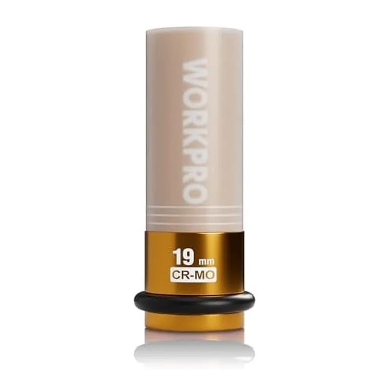 slagmoerdop voor wielmoeren met 1/2"-aandrijving, beschermende wielmoerdop 19 mm, niet-beschadigende wielmoerdoppen van Cr-Mo-staal voor autoreparatie de Workpro – image du produit
