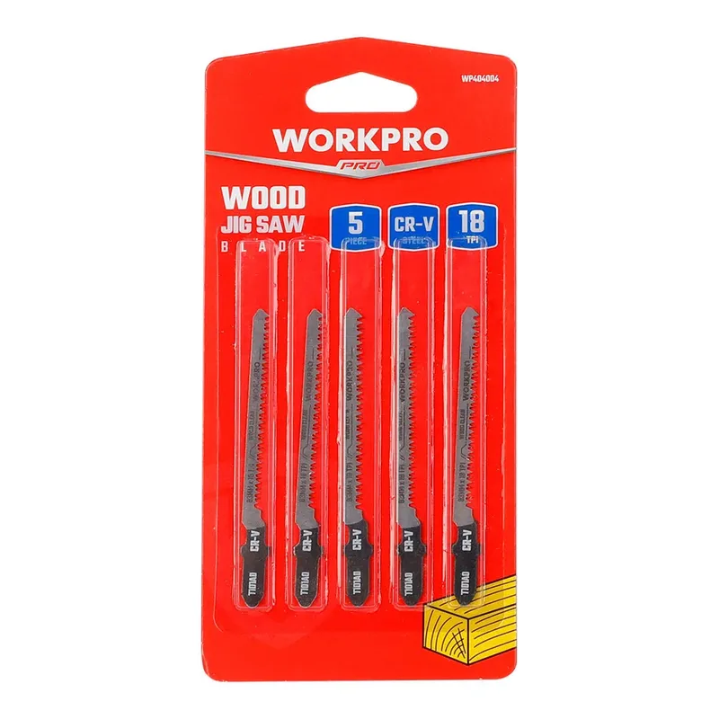 Zaagblad Workpro T101A0 Decoupeerzaag Hout (5 Stuks) van Workpro – productafbeelding