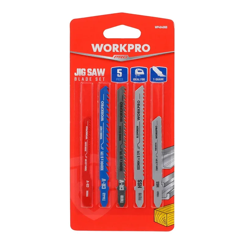 Stichsägeblätter Für Holz Und Metall Set 5 Stücke von Workpro – Produktbild