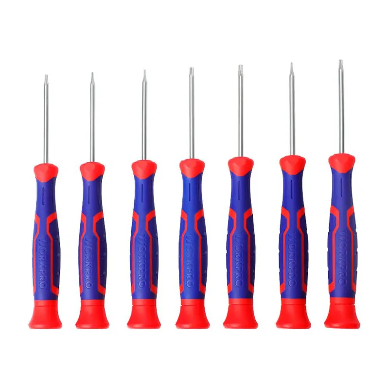 T4/5/6/7/8/9/10 Torx-schroevendraaier 7 Stukken van Workpro – productafbeelding