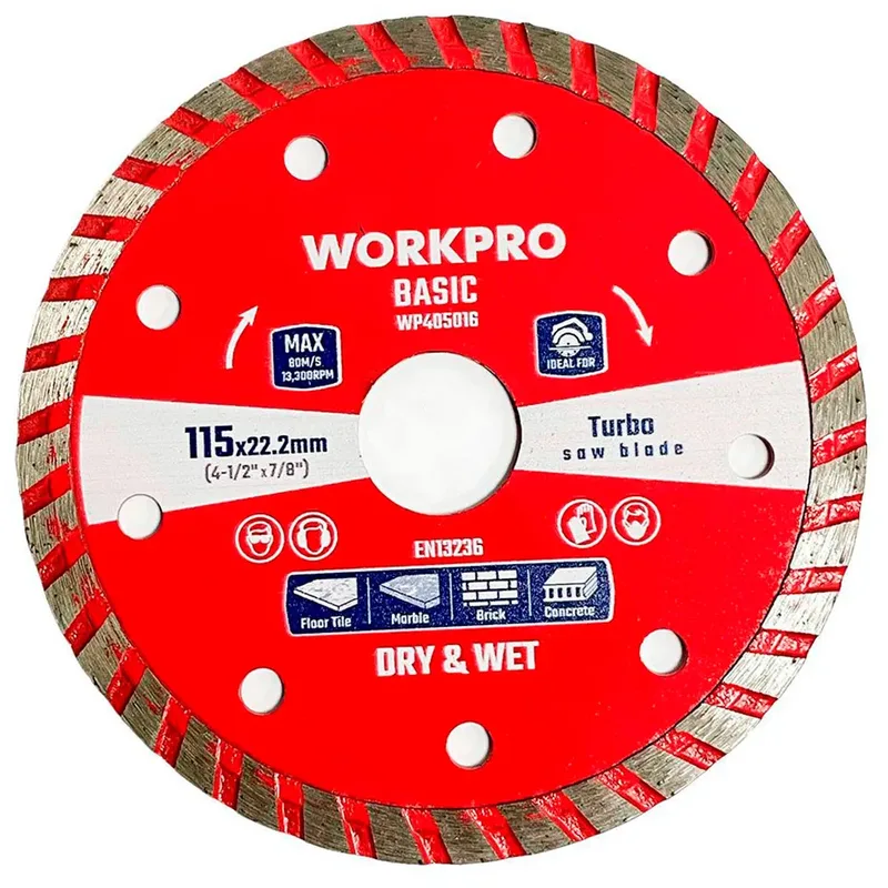 Turbo Basic Continuous 115 X 22.2 Mm Diamanttrennscheibe von Workpro – Produktbild