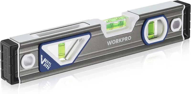 Waterpas 25 cm Torpedo Aluminium met Rubberdoppen by Workpro – product image