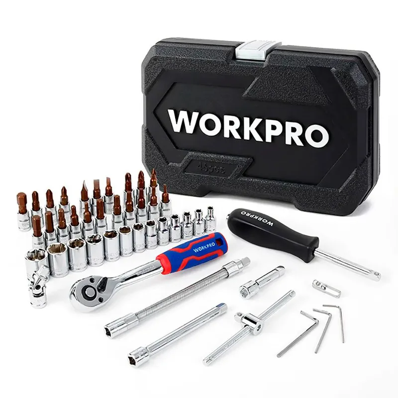 Jeu De Douilles Et Cliquet 1/4 46 Pièces de Workpro – image du produit