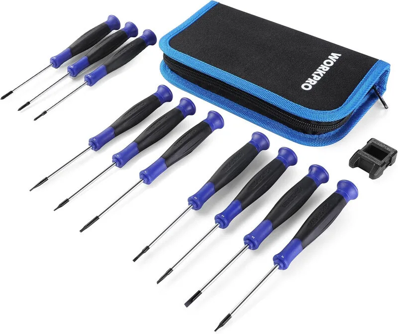 WORKPRO 10-teiliges Cr-V Präzisions-Schraubendreher-Set mit 3 Spitzen från Workpro – produktbild