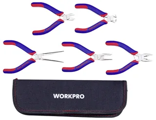 WP201015 Universal Mini-Zangen Set 5teilig fra Workpro – produktbillede 3 af 3
