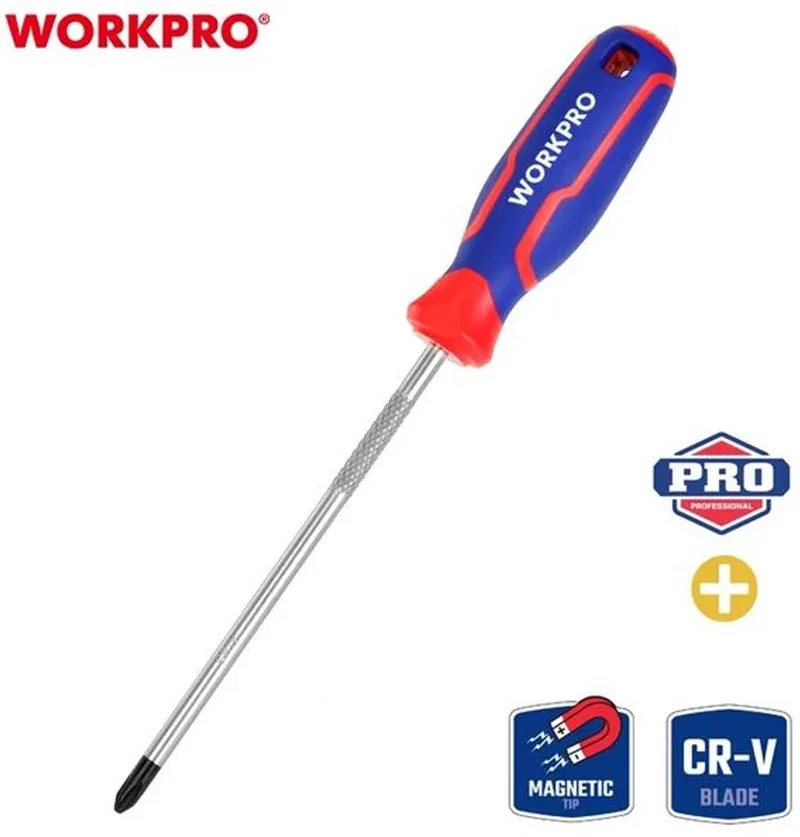 WP221038 Schroevendraaier Pozi PZ3 × 150 mm – CR-V Staal – Magnetische Punt & Ergonomisch Handvat by Workpro – product image
