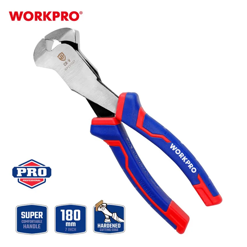 WP231027 Zijkniptang 180 mm – CR-V Staal | Ergonomische Antislip Handgreep by Workpro, Blue – product image