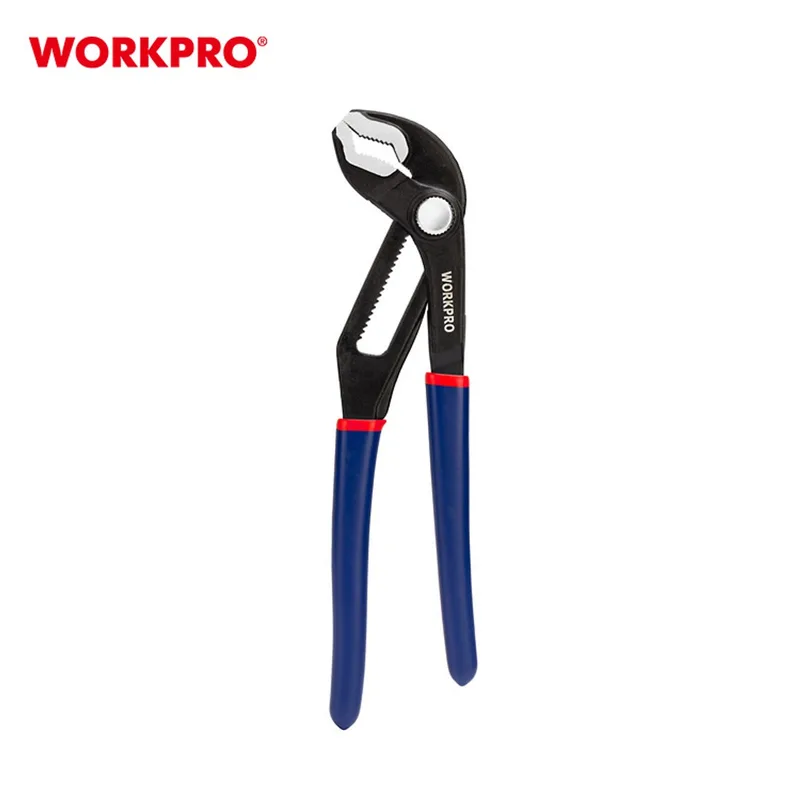 WP231087 Waterpomptang 250 mm – Snelverstelbaar – CR-V Staal – V-bek – Voor Leidingen & Fittingen – Compatibel met WORKPRO WP231157 Beschermbekken fra Workpro, Sort – produktbillede