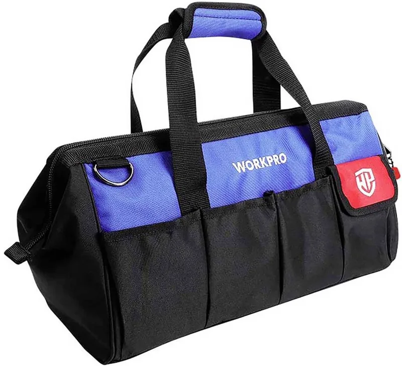 WP281003 Sacoche à outils non équipée (L x l x H) 300 x 200 x 180 mm de Workpro, Bleu, Rouge, Noir – image du produit 1 sur 2