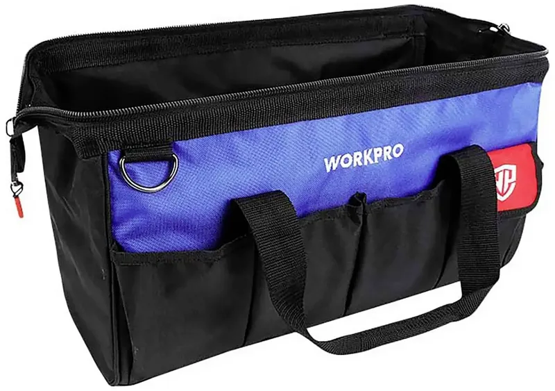 WP281003 Sacoche à outils non équipée (L x l x H) 300 x 200 x 180 mm de Workpro, Bleu, Rouge, Noir – image du produit 2 sur 2