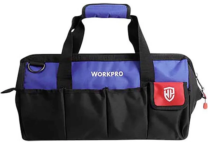 WP281004 Sacoche à outils non équipée (L x l x H) 350 x 190 x 220 mm de Workpro, Bleu, Rouge, Noir – image du produit 1 sur 2