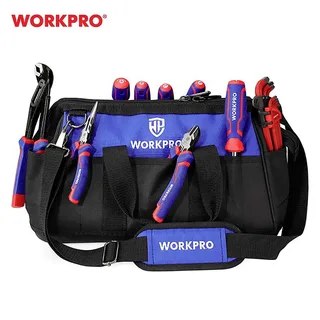 WP281007 Sacoche à outils non équipée (L x l x H) 410 x 230 x 270 mm de Workpro, Bleu, Noir – image du produit 2 sur 2