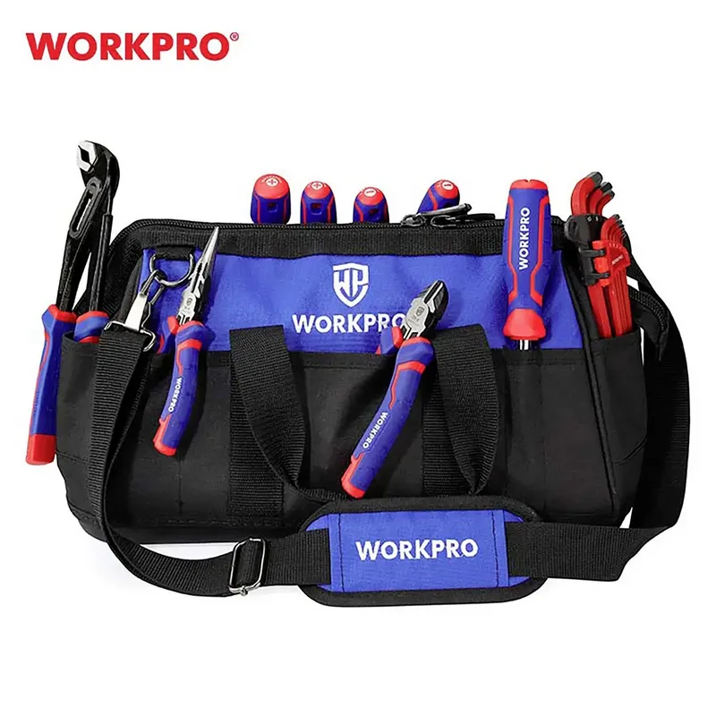 WP281007 Sacoche à outils non équipée (L x l x H) 410 x 230 x 270 mm de Workpro, Bleu, Noir – image du produit 2 sur 2