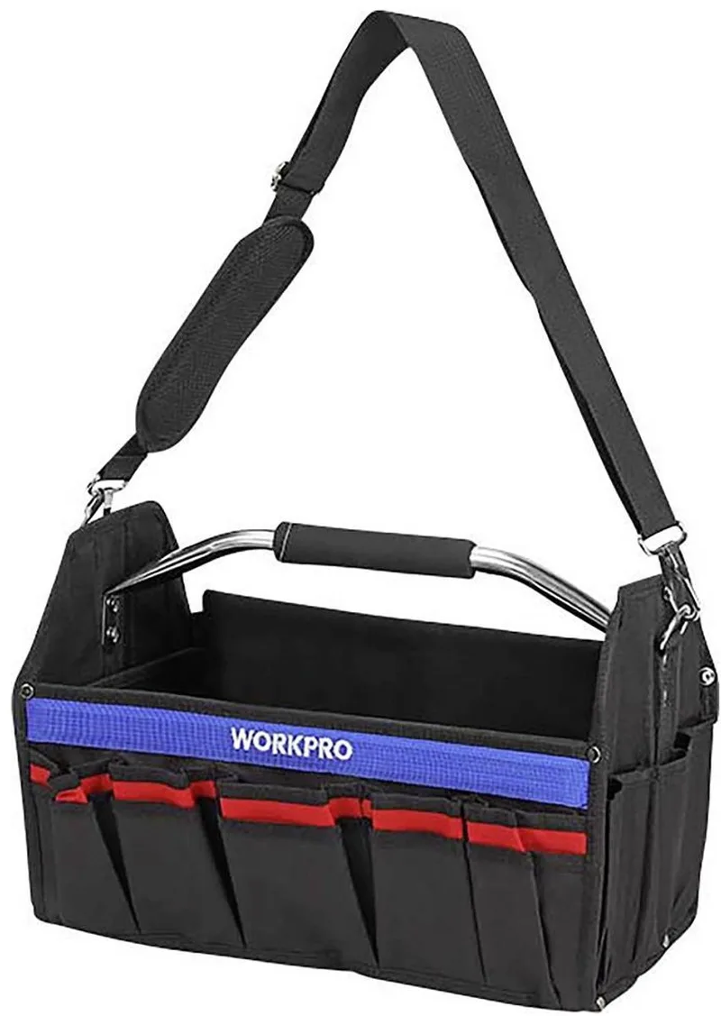 WP281011 Gereedschapstas (zonder inhoud) (l x b x h) 410 x 235 x 270 mm de Workpro, Bleu, Rouge, Noir – image du produit 1 sur 3