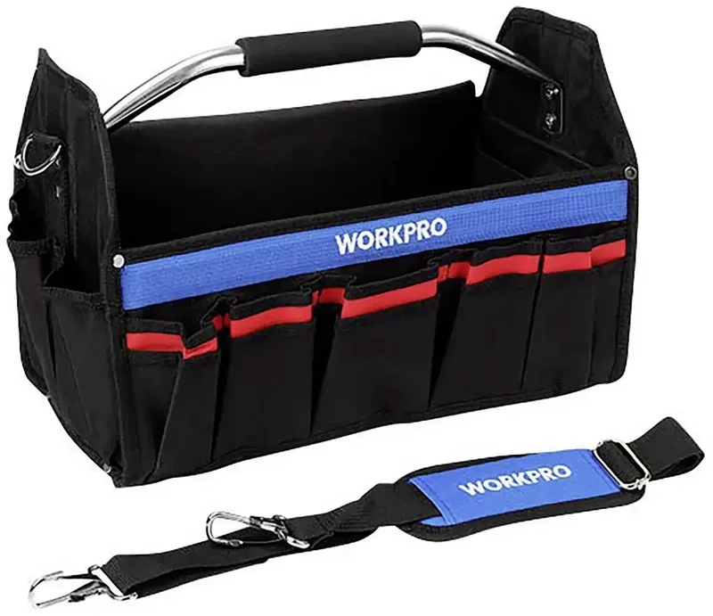 WP281011 Gereedschapstas (zonder inhoud) (l x b x h) 410 x 235 x 270 mm de Workpro, Bleu, Rouge, Noir – image du produit 3 sur 3