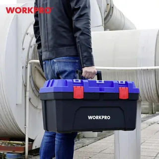 WP283003 572 x 300 x 295 mm Boîte à outils vide bleu, noir de Workpro, Bleu, Noir – image du produit 2 sur 3
