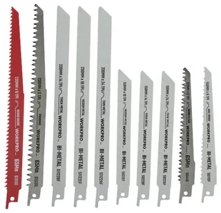 WP404132 Säbelsägeblatt-Set Sägeblatt-Länge 230 mm 10 St. von Workpro – Produktbild 1 von 2