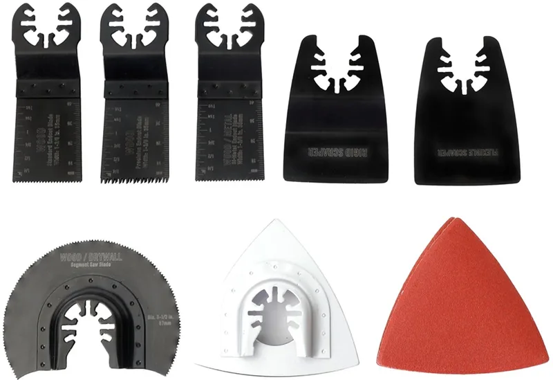 WP404200 Multitool Zaagbladenset – 17-delig – Universeel – Voor zagen, schuren en schrapen – Professioneel von Workpro – Produktbild