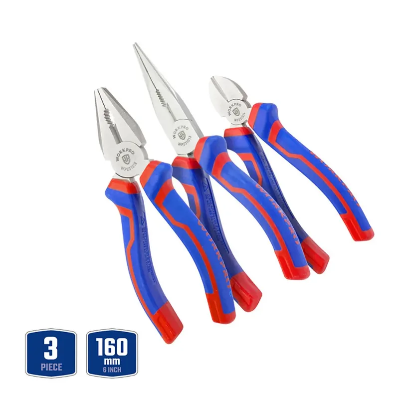 Zangensatz 160 Mm 3 Stücke van Workpro – productafbeelding 2 van 2
