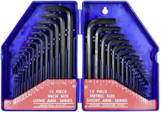 Zeskant Stiftsleutelset 0.7 mm, 0.9 mm, 1.3 mm, 1.5 mm, 2.0 mm, 2.5 mm, 3.0 mm, 4.0 mm, 4.5 mm, 5.0 mm, 5.5 mm von Workpro, Kleurloos – Produktbild 1 von 2