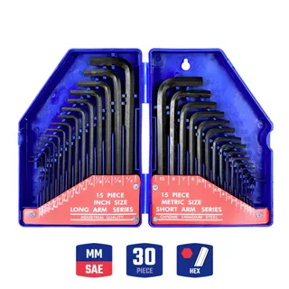Zeskant Stiftsleutelset 0.7 mm, 0.9 mm, 1.3 mm, 1.5 mm, 2.0 mm, 2.5 mm, 3.0 mm, 4.0 mm, 4.5 mm, 5.0 mm, 5.5 mm von Workpro, Kleurloos – Produktbild 2 von 2