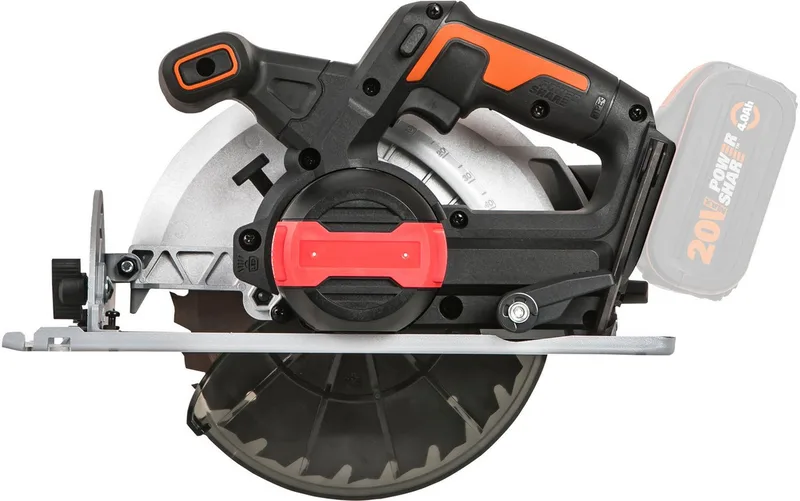 Akku-Handkreissäge WX520.9 NITRO, 190 mm Sägeblatt, Brushless-Motor, ohne Akku & Schnellladegerät de Worx, Noir – image du produit 5 sur 5