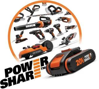 Akku-Heckenschere WG261E.9, 44 cm Schwertlänge, 16 mm Zahnabstand, ohne Akku und Ladegerät van Worx, Zwart – productafbeelding 3 van 5