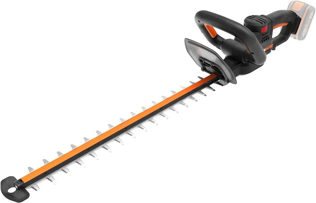 Akku-Heckenschere WG263E.9 Nitro, 54 cm Schnittlänge, 27 mm Zahnabstand, ohne Akku und Ladegerät von Worx, Schwarz – Produktbild