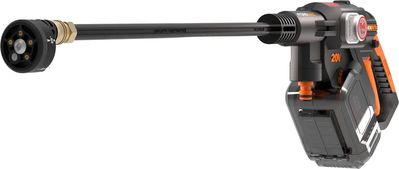 Akku-Hochdruckreiniger WG633E.9 Hydroshot, Druck max: 56 bar, Fördermenge max: 210 l/h, bürstenloser Motor, 5-in-1 Druckdüse, ohne Akku und Ladegerät van Worx, Zwart – productafbeelding 4 van 5