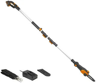 Akku-Hochentaster 20V Akku Hochentaster, 20cm, Teleskopgriff max. 3,6m, (Set, Gartenscheren-Maschinen), inklusive 20V/2Ah Akku und Ladegerät van Worx, Zwart – productafbeelding 1 van 5