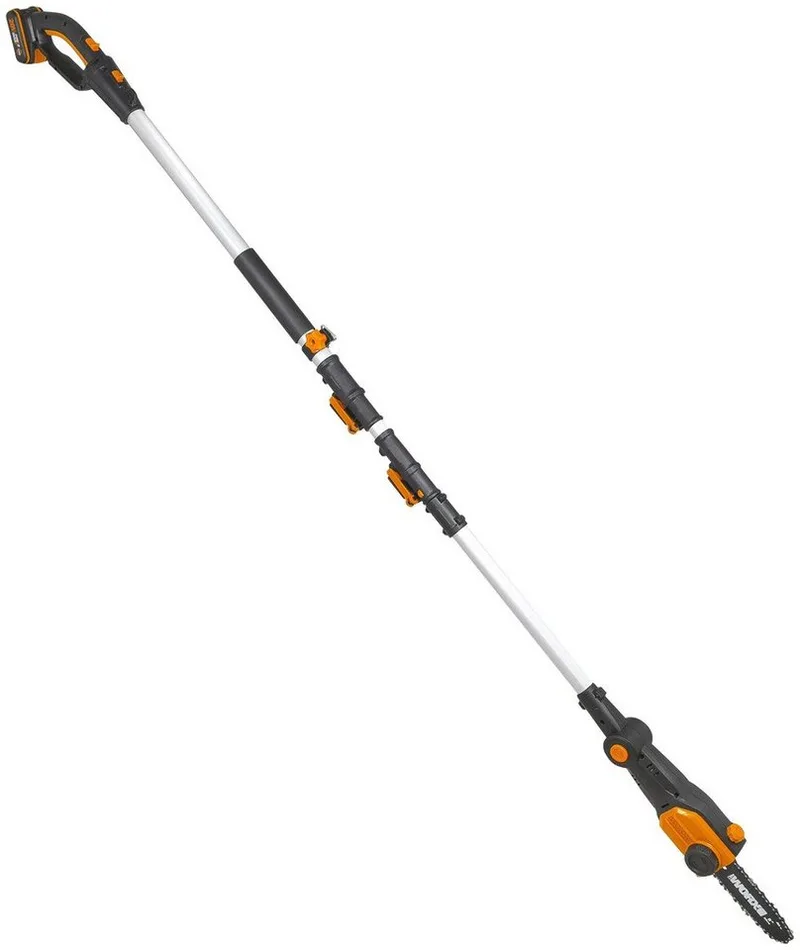 Akku-Hochentaster 20V Akku Hochentaster, 20cm, Teleskopgriff max. 3,6m, (Set, Gartenscheren-Maschinen), inklusive 20V/2Ah Akku und Ladegerät van Worx, Zwart – productafbeelding 4 van 5