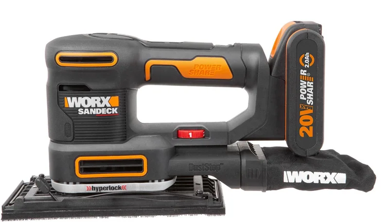 Akku-Multischleifer WX820, 5-in-1 Funktionen, DustStop-Mikrofilter, inkl. Akku & Ladegerät van Worx, Zwart – productafbeelding 3 van 5