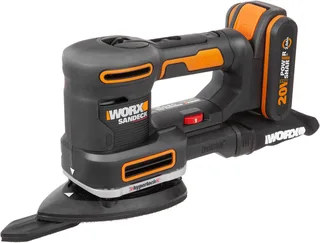 Akku-Multischleifer WX820, 5-in-1 Funktionen, DustStop-Mikrofilter, inkl. Akku & Ladegerät van Worx, Zwart – productafbeelding 1 van 5