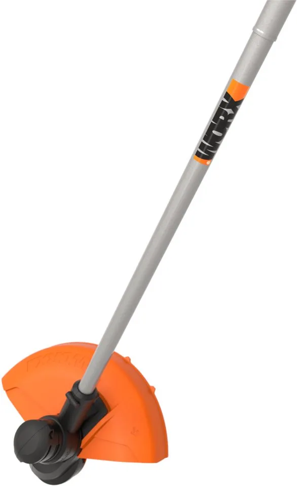 Akku-Rasentrimmer WG183E, 33 cm Arbeitsbreite Faden, Doppelfaden, verstellbarer Griff, inkl. 2 Akkus und Ladegerät de Worx, Orange, Noir – image du produit 3 sur 5