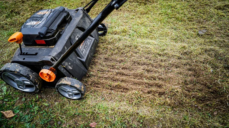 Akku-Vertikutierer / Lüfter Nitro WG855E.9, 36 cm Arbeitsbreite, bis zu 400 m², 4 Stufen Höhenverstellung, ohne Akku und Ladegerät van Worx – productafbeelding 4 van 5