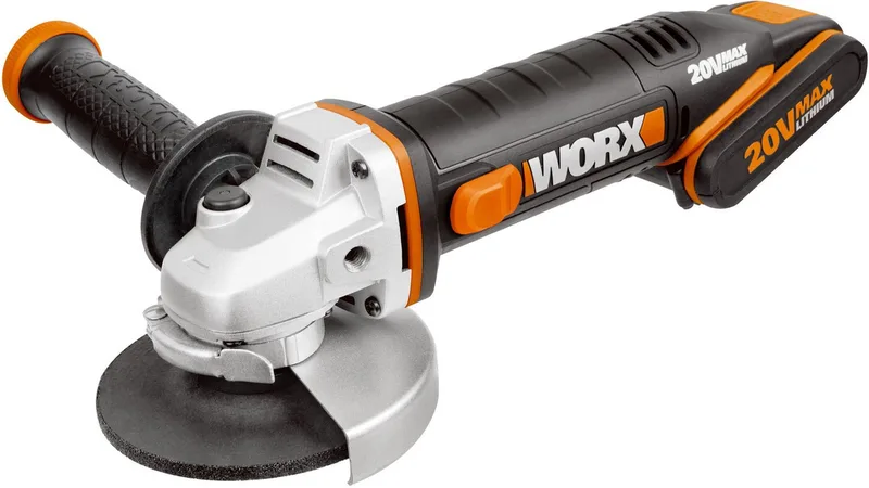 Akku-Winkelschleifer WX800, ergonomisches Design, inkl. 2 Akkus & Ladegerät by Worx, Black – product image 1 of 5