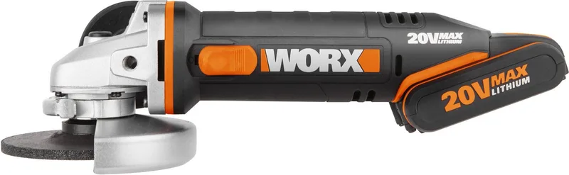 Akku-Winkelschleifer WX800, ergonomisches Design, inkl. 2 Akkus & Ladegerät by Worx, Black – product image 3 of 5