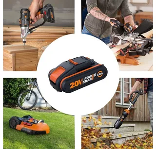 Akkurasenmäher WG743E, 40 cm Schnittbreite, (Set), 40V/ 2x4Ah 500m², 40cm/20-80mm, 45 Liter von Worx, Schwarz – Produktbild 5 von 5