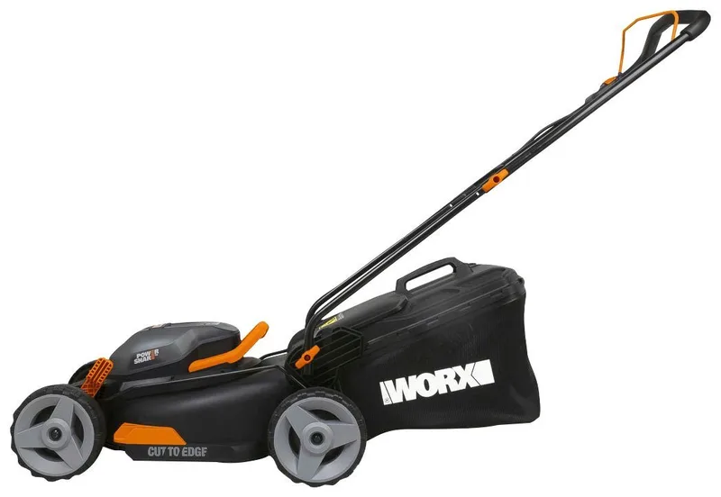 Akkurasenmäher WG743E, 40 cm Schnittbreite, (Set), 40V/ 2x4Ah 500m², 40cm/20-80mm, 45 Liter von Worx, Schwarz – Produktbild 3 von 5