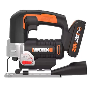 Handkreissäge Worx Akku-Stichsäge WX543 mit Akku 20V/2,0Ah, Ladegerät und Koffer van Worx – productafbeelding 4 van 5
