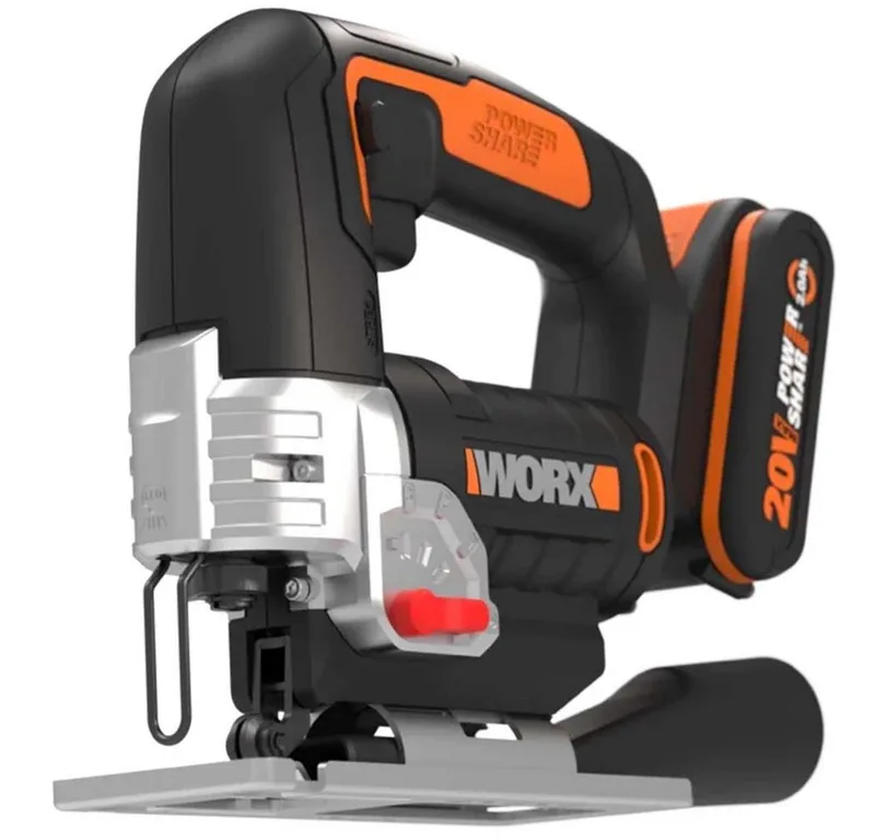 Handkreissäge Worx Akku-Stichsäge WX543 mit Akku 20V/2,0Ah, Ladegerät und Koffer van Worx – productafbeelding 2 van 5