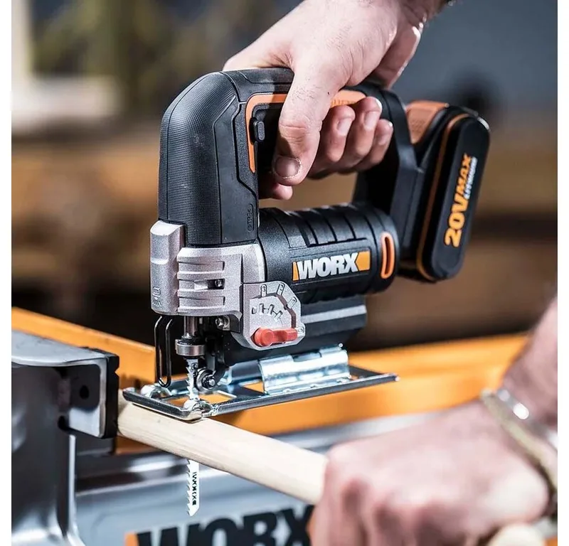 Handkreissäge Worx Akku-Stichsäge WX543 mit Akku 20V/2,0Ah, Ladegerät und Koffer van Worx – productafbeelding 5 van 5