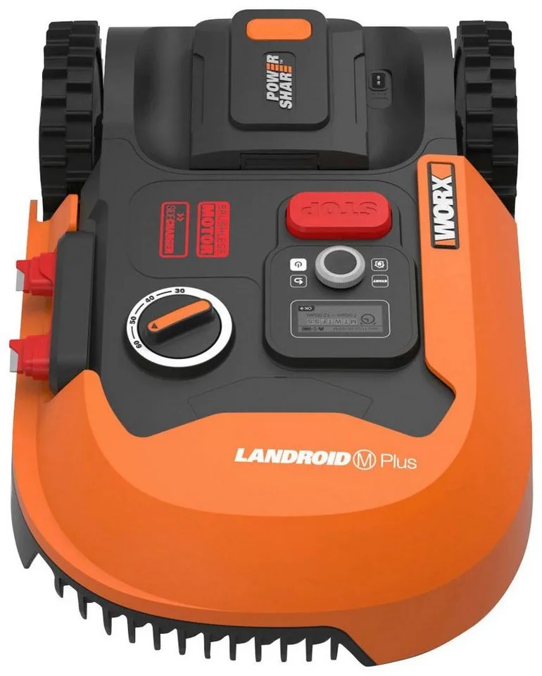 Rasenmähroboter Landroid M700 Plus, bis 700 m² Rasenfläche, (Set), 700m², 20V/4Ah, 18cm/30-60mm, WiFi/Bluetooth, Cut to edge, PowerShare von Worx, Orange – Produktbild 5 von 5