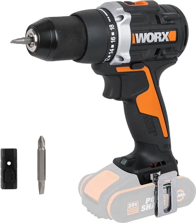 schroefboormachine baretool WX102.9 20V zonder accu en oplader van Worx – productafbeelding