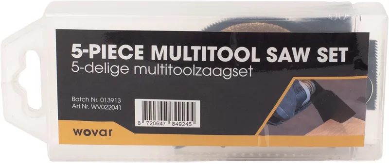 5 | delige Multitool Zaagbladenset | Per Set van Wovar – productafbeelding