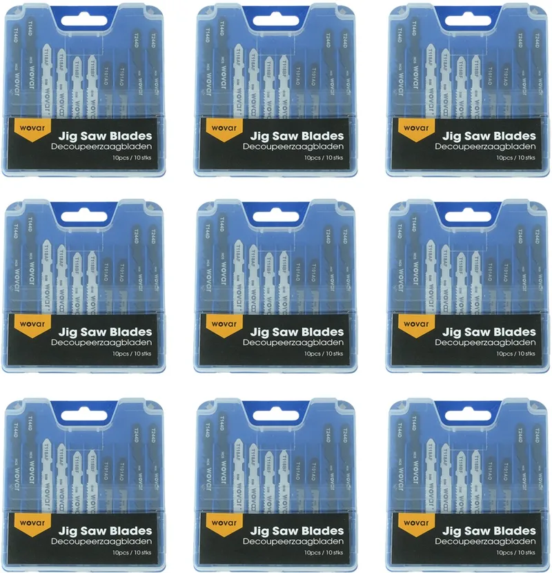 Decoupeerzaagbladen voor hout en metaal | Set 10x10 stuks | Decoupeerzaagjes de Wovar – image du produit