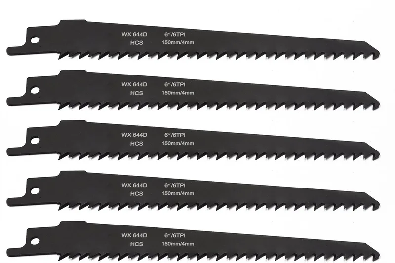 Reciprozaagbladen voor hout 150 mm 644D | Set 5 Stuks | Reciprozaagbladen hout von Wovar – Produktbild