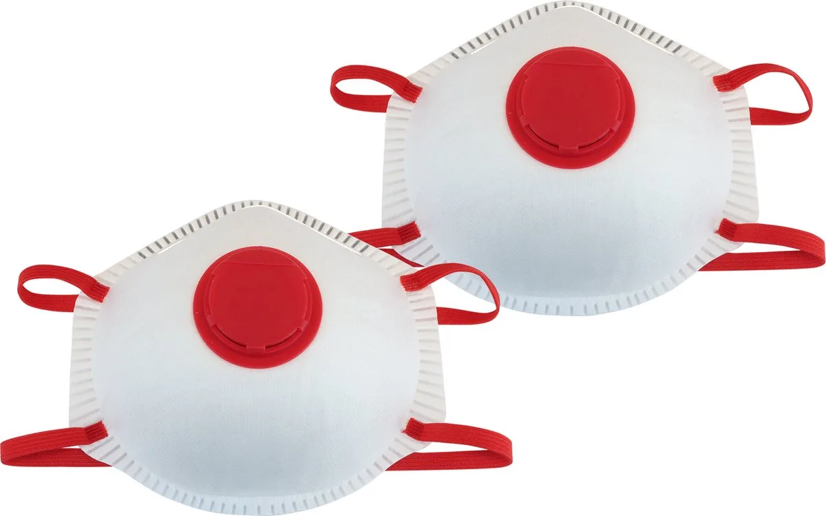 Stofmasker FFP1 met ventiel 2st | Per Set de Wovar, Gris – image du produit